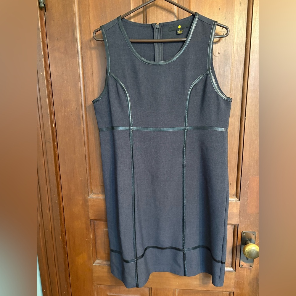 Structured Charcoal Grey dress with black piping - Size M/L